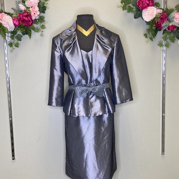 Stunning, Size 12, Jade by Jasmine Dress and Jacket Combo - Picture 3 of 6